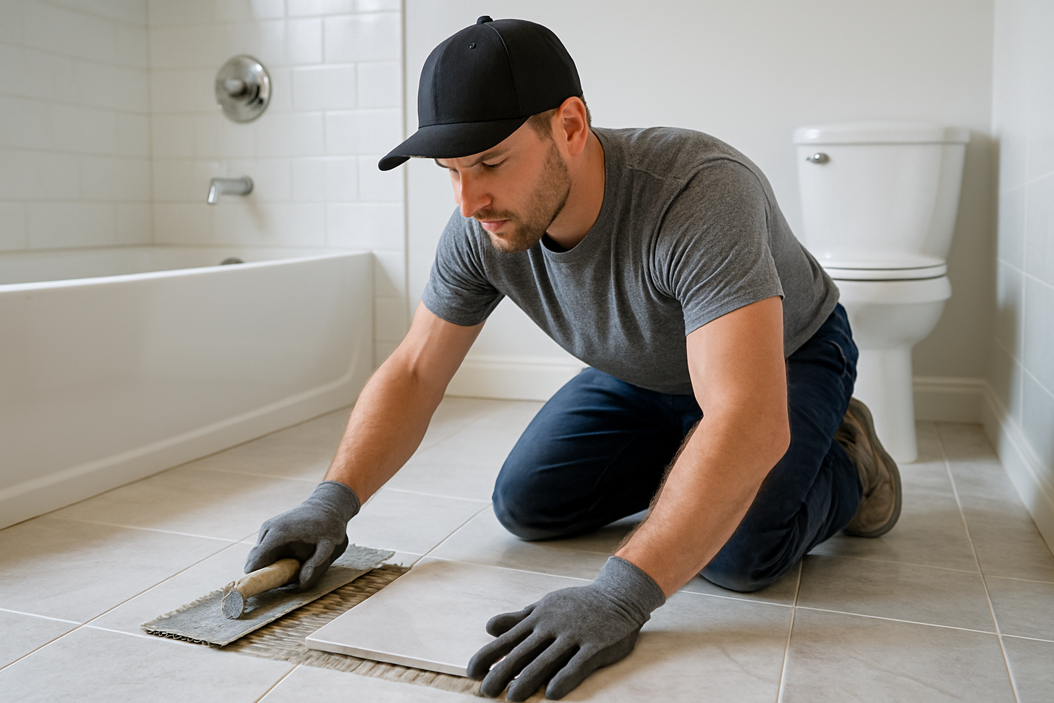 Liberty Home Services professional Bathroom Flooring Installation service in Bridgeville, PA