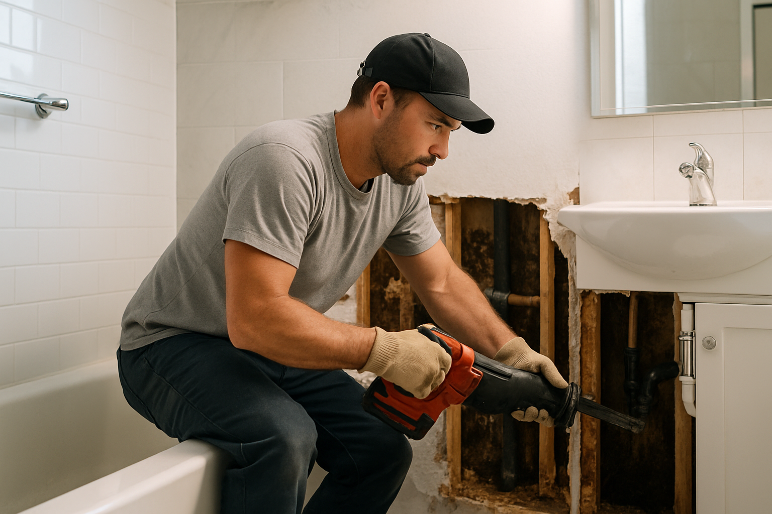 Bathroom Water Damage Restoration in Mudville