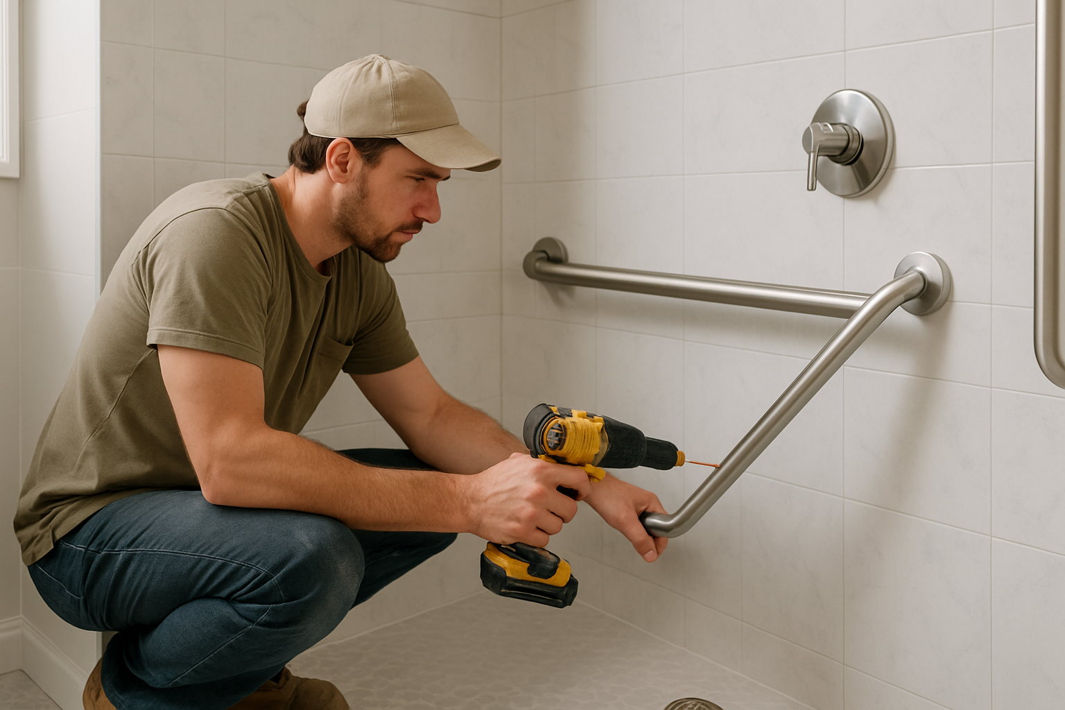 Handicap Accessible Shower in Bridgemont