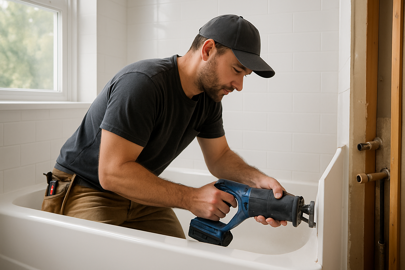 Shower To Tub Conversion in Lower End