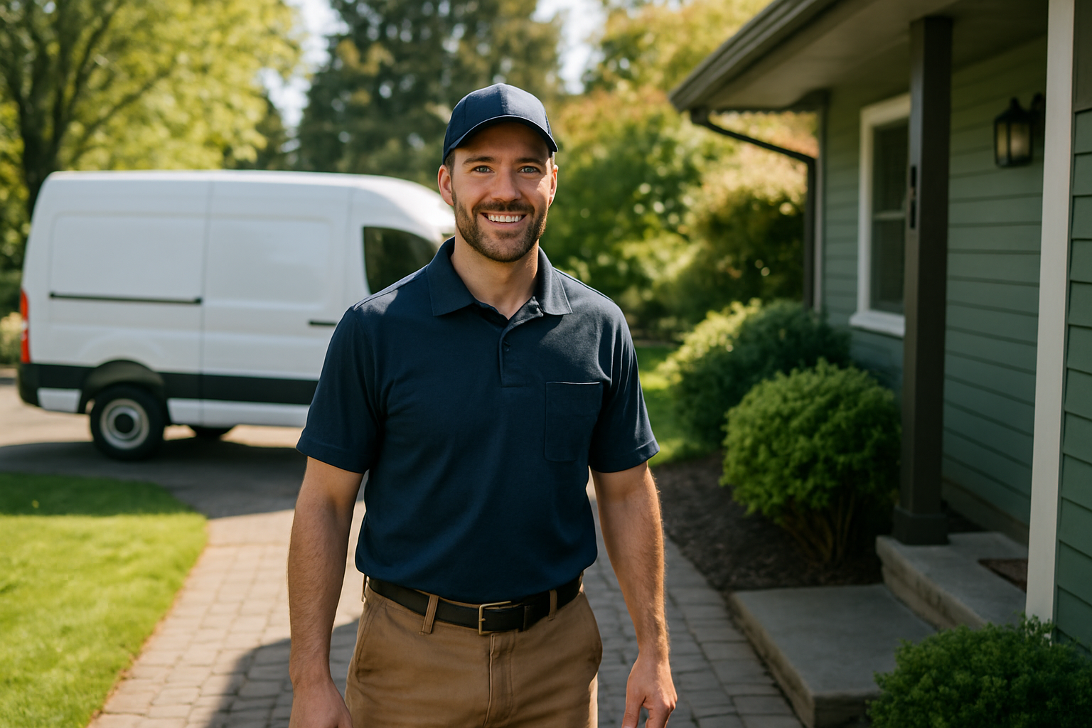 Pure Maintenance Down Under professional basement and crawlspace waterproofing contractor arriving at a home in Portland, Oregon