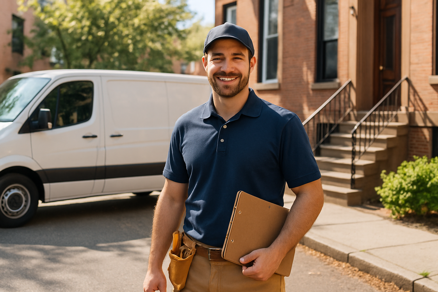 ESG Builders LLC professional bathroom remodeler contractor arriving at a home in Brooklyn, New York