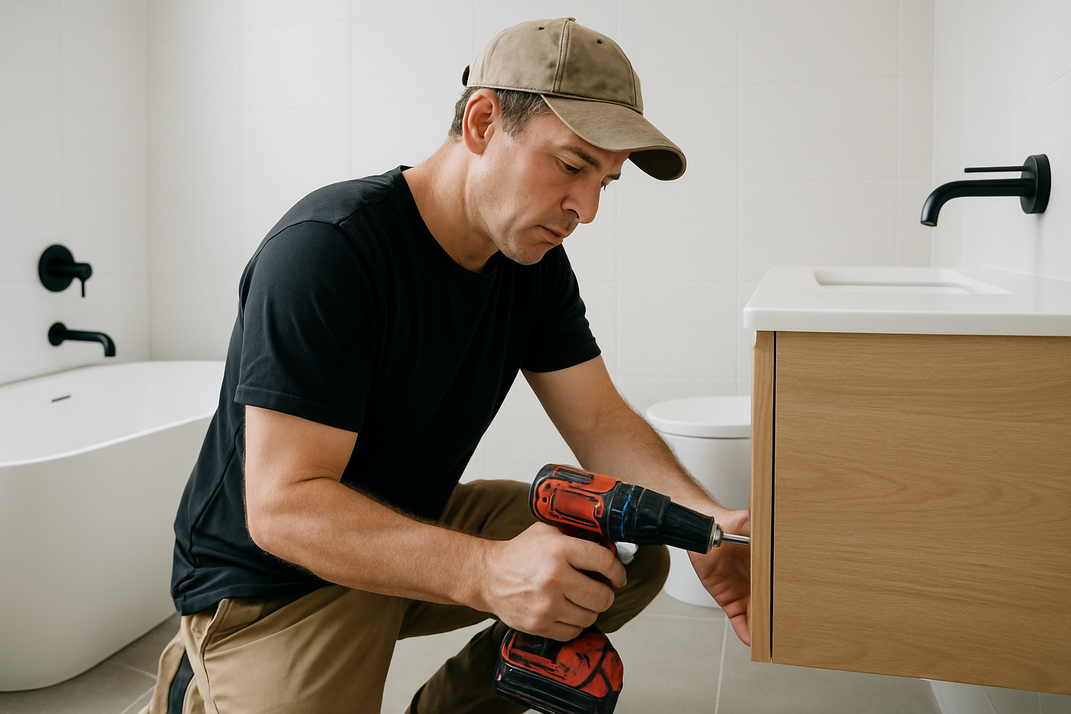 ESG Builders LLC professional Minimalist Bathroom Remodel service in Brooklyn, New York