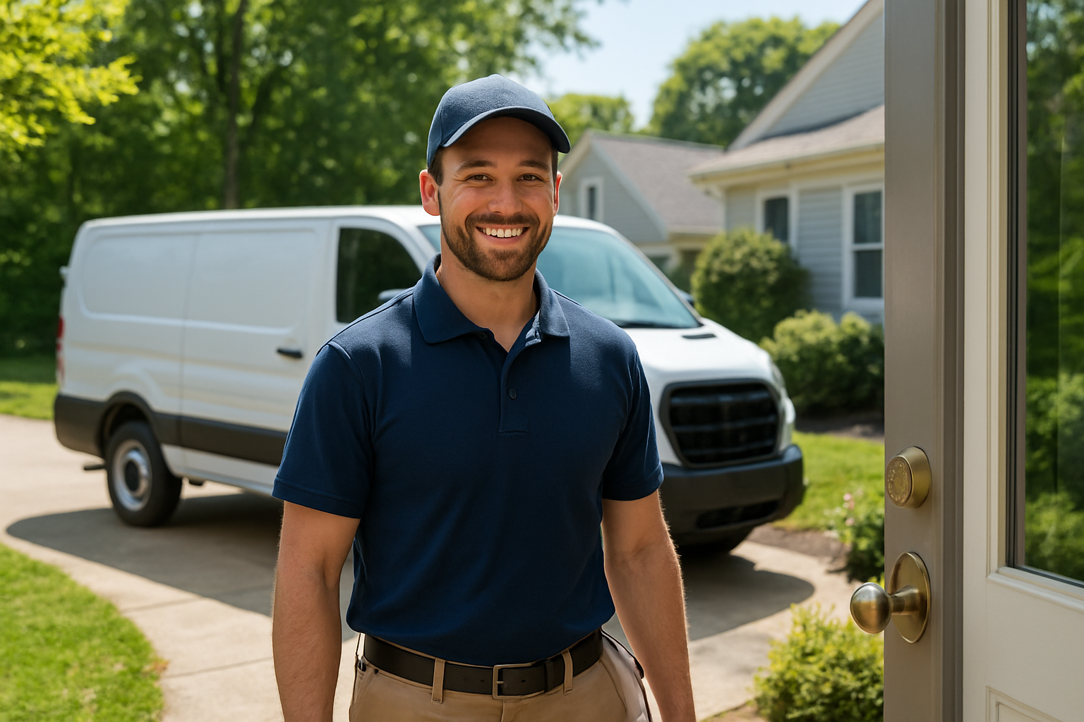 We Improve For You professional bathroom remodeler contractor arriving at a home in Branford, CT