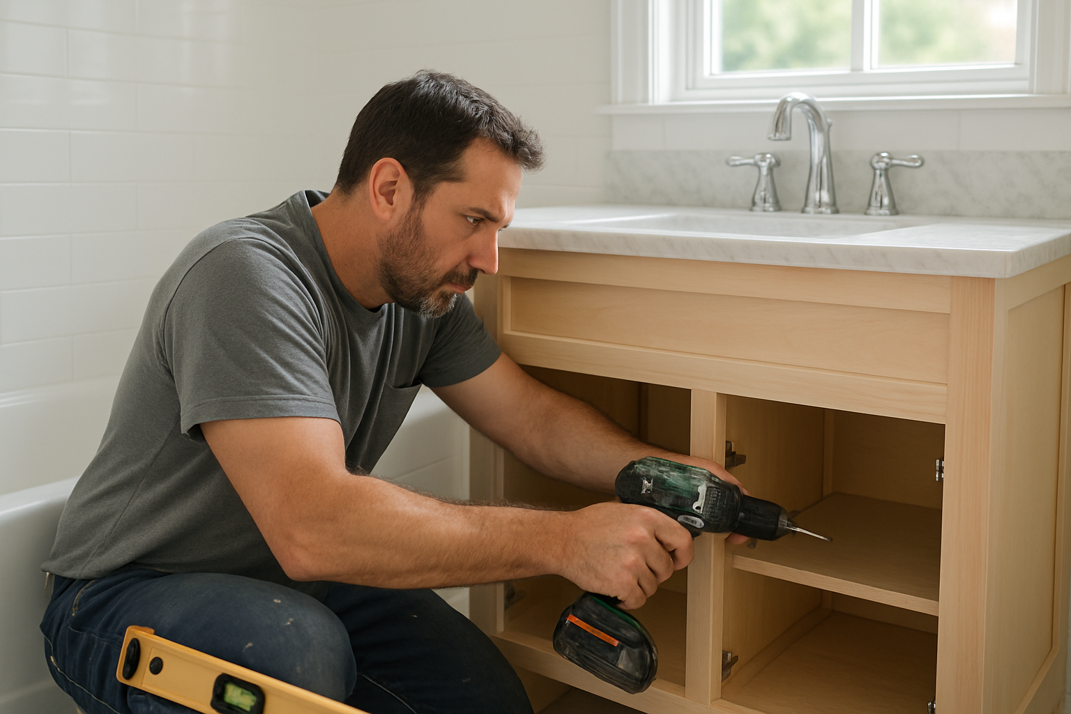 We Improve For You professional Bathroom Cabinet Installation service in Branford, CT
