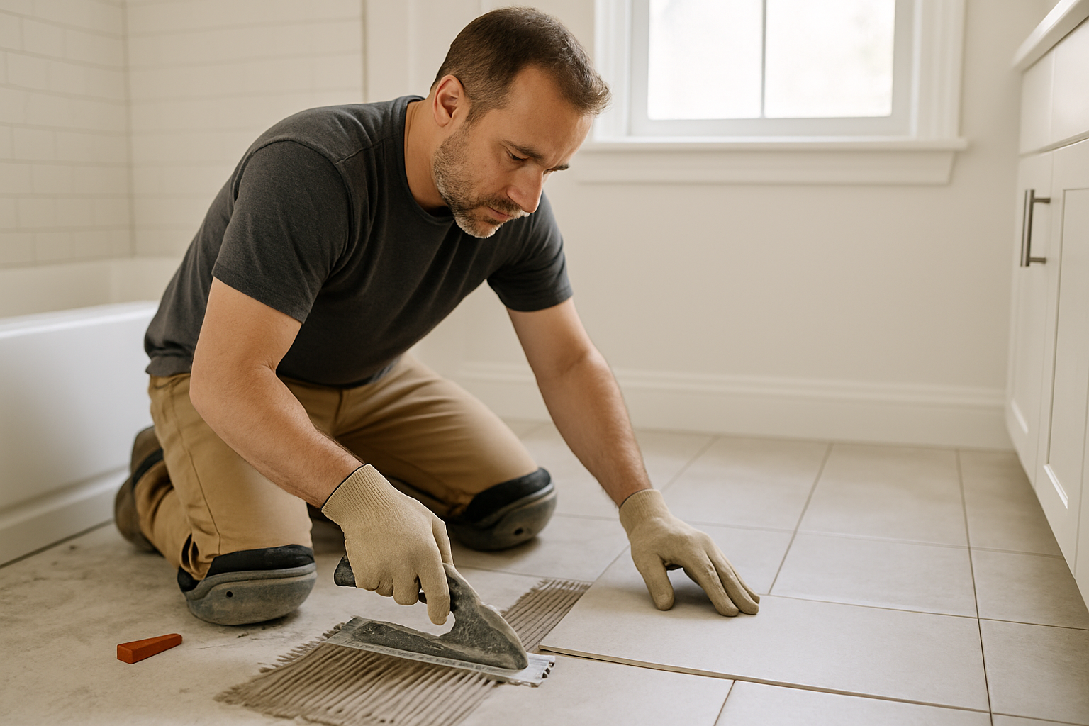 We Improve For You professional Bathroom Flooring service in Branford, CT