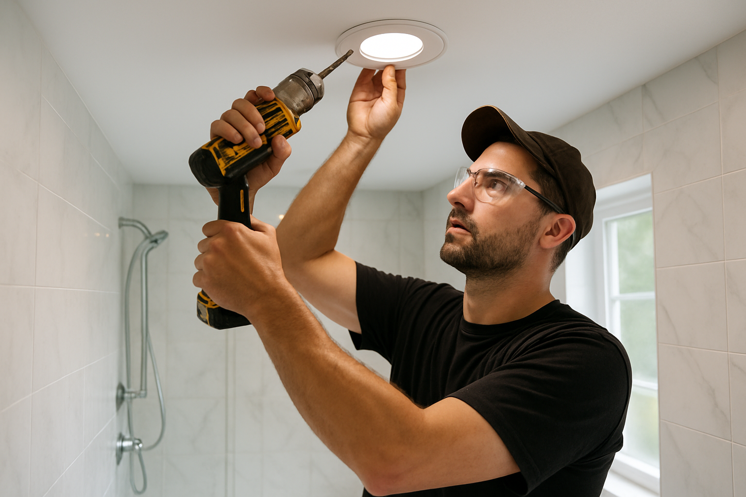 We Improve For You professional Bathroom Waterproof Lighting Installation service in Branford, CT